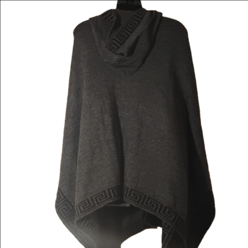 Beautiful grey/ black hooded cape/ shawl.No brand , no tags, unsure of size. - Picture 5 of 9